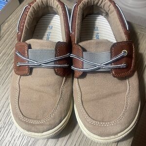 Children's Canvas Moccasins in Tan and Brown